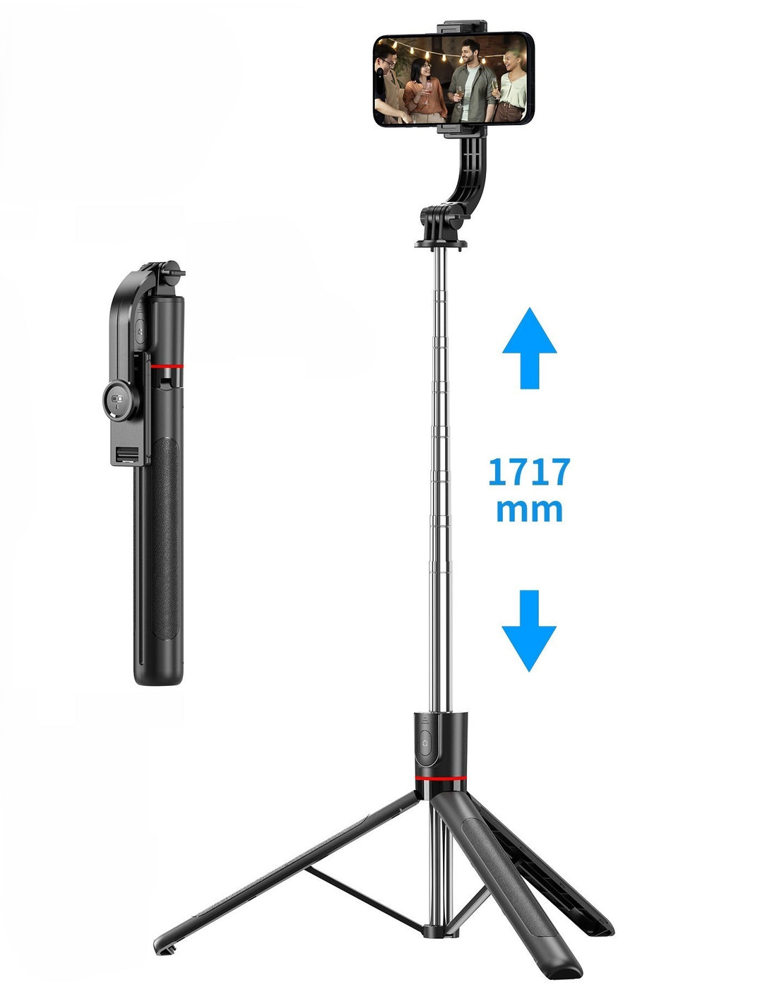 Detachable Stainless Steel Multi-Functional for Bluetooth Remote Control Selfie Stick